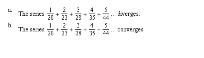 converges or diverges.