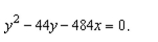 the directrix of the parabola given by