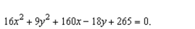 the eccentricity of the ellipse given by