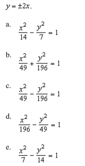 an equation of the hyperbola with vertices