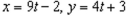 Write the corresponding rectangular equation for the curve represented by the parametric equation by eliminating the parameter.