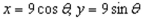 Write the corresponding rectangular equation for the curve represented by the parametric equations by eliminating the parameter.