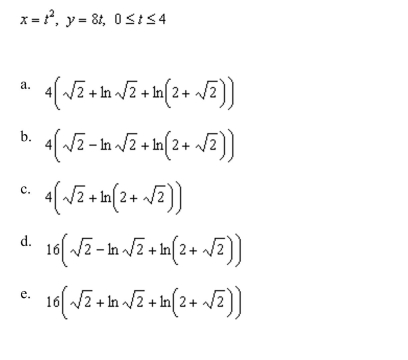 the arc length of the curve on the given interval.