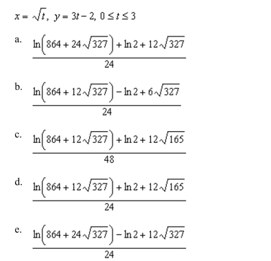 the arc length of the curve on the given interval.