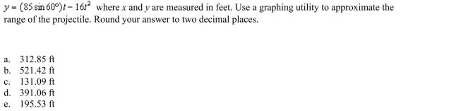 path of a projectile is modeled by the parametric equations