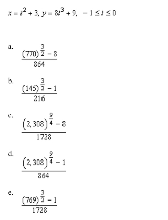 the arc length of the curve on the given interval.