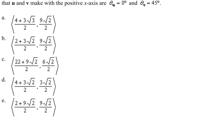 the component form of vector