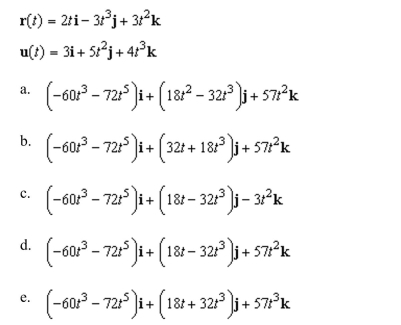 Use the properties of the derivative to find vector-valued functions.