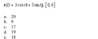 the length of the plane curve given below.