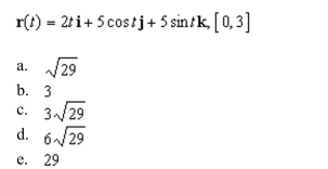 the length of the space curve given below.