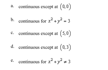 Determine the continuity of the function