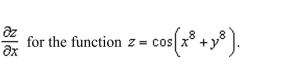 Find the partial derivative