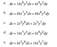 the total differential of the function