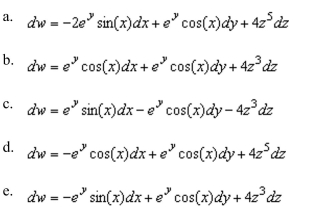 the total differential for the function