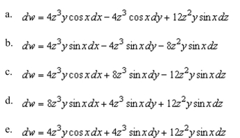 Find the total differential for the function