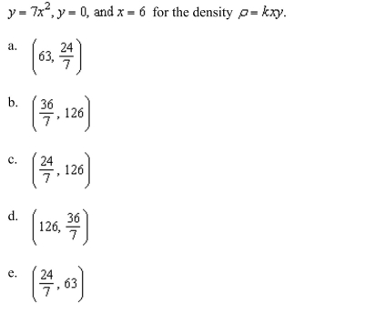 the center of mass of the lamina bounded by the graphs of the equations