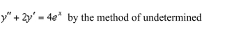 Solve the differential equation coefficients.