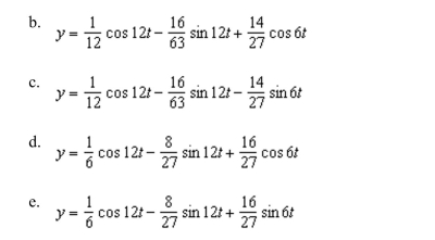 the particular solution of the differential equation