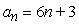 <strong>Write an expression for the apparent nth term of the sequence. (Assume that n begins with 1.) 9, 12, 15, 18, 21</strong> A) B) C) D) E)