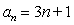 <strong>Find a formula for for the arithmetic sequence below. </strong> A) B) C) D) E)