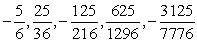 <strong>Write the first five terms of the sequence. an = </strong> A) B) C) D) E)none of the above