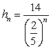 <strong>A ball is dropped from a height of 14 feet, and on each rebound it rises to its preceding height. Write an expression for the height of the nth rebound.</strong> A) B) C) D) E)