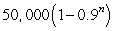 <strong>A company produces a new product for which it estimates the annual sales to be 5000 units. Suppose that in any given year % of the units (regardless of age) will become inoperative. How many units will be in use after n years?</strong> A) B) C) D) E)