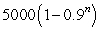 <strong>A company produces a new product for which it estimates the annual sales to be 5000 units. Suppose that in any given year % of the units (regardless of age) will become inoperative. How many units will be in use after n years?</strong> A) B) C) D) E)
