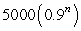 <strong>A company produces a new product for which it estimates the annual sales to be 5000 units. Suppose that in any given year % of the units (regardless of age) will become inoperative. How many units will be in use after n years?</strong> A) B) C) D) E)