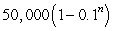 <strong>A company produces a new product for which it estimates the annual sales to be 5000 units. Suppose that in any given year % of the units (regardless of age) will become inoperative. How many units will be in use after n years?</strong> A) B) C) D) E)