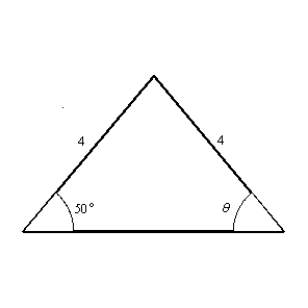 <strong>Solve the triangle for the indicated angle. </strong> A)angle 40 B)angle 90 C)angle 140 D)angle 50 E)angle 130