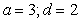 <strong>Find a and d for such that the graph of f matches the figure. </strong> A) B) C) D) E)