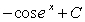 <strong>Find the indefinite integral of .</strong> A) B) C) D) E)