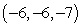 <strong>Find the coordinates of the point that is located six units behind of the yz-plane, six units to the left of the xz-plane, and seven units below of the xy-plane.</strong> A) B) C) D) E)