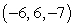 <strong>Find the coordinates of the point that is located six units behind of the yz-plane, six units to the left of the xz-plane, and seven units below of the xy-plane.</strong> A) B) C) D) E)