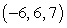 <strong>Find the coordinates of the point that is located six units behind of the yz-plane, six units to the left of the xz-plane, and seven units below of the xy-plane.</strong> A) B) C) D) E)