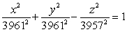 <strong>Because of the forces caused by its rotation, a planet is actually an oblate ellipsoid rather than a sphere. The equatorial radius is 3961 miles and the polar radius is 3957 miles. Find an equation of the ellipsoid. Assume that the center of a planet is at the origin and the xy- trace corresponds to the equator.</strong> A) B) C) D) E)