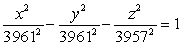 <strong>Because of the forces caused by its rotation, a planet is actually an oblate ellipsoid rather than a sphere. The equatorial radius is 3961 miles and the polar radius is 3957 miles. Find an equation of the ellipsoid. Assume that the center of a planet is at the origin and the xy- trace corresponds to the equator.</strong> A) B) C) D) E)