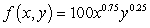 <strong>A manufacturer estimates the Cobb-Douglas production function to be given by . Estimate the production levels when and .</strong> A)135,540 units B)122,560 units C)131,601 units D)145,330 units E)112,745 units