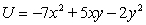 <strong>The utility function is a measure of utility (or satisfaction) derived by a person from the consumption of two products x and y. Suppose the utility function is . Determine the marginal utility of product x.</strong> A) B) C) D) E)