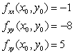<strong>Determine whether there is a relative maximum, a relative minimum, a saddle point, or insufficient information to determine the nature of the function at the critical point . Given: </strong> A) at B) at C) at D) at