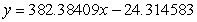 <strong>A store manager wants to know the demand y for an energy bar as a function of price x. The daily sales for three different prices of the energy bar are shown in the table. Price, x $ 1.02 $ 1.23 $ 1.54 Demand, y 410 365 280 (i) Use the regression capabilities of a graphing utility to find the least squares regression line for the data. (ii) Use the model to estimate the demand when the price is $1.38.</strong> A)(i) ; (ii)348.708392 B)(i) ; (ii)-416.059787 C)(i) ; (ii)505.287381 D)(i) ; (ii)-416.059787 E)none of the above