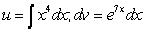 <strong>Identify u and dv for finding the integral using integration by parts. </strong> A) B) C) D) E)