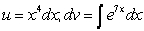 <strong>Identify u and dv for finding the integral using integration by parts. </strong> A) B) C) D) E)