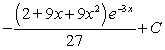 <strong>Use integration by parts to evaluate . Note that evaluation may require integration by parts more than once.</strong> A) B) C) D) E)
