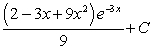 <strong>Use integration by parts to evaluate . Note that evaluation may require integration by parts more than once.</strong> A) B) C) D) E)