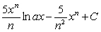 <strong>Use integration by parts to find the integral below. </strong> A) B) C) D) E)