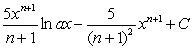 <strong>Use integration by parts to find the integral below. </strong> A) B) C) D) E)