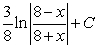 <strong>Find the integral below using an integral table. </strong> A) B) C) D) E)