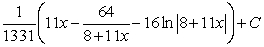 <strong>Use a table of integrals with forms involving a + bu to find </strong> A) B) C) D) E)